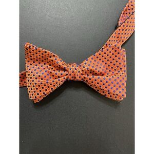 Ted Baker Silk Bow Tie Orange Polka dots One Size NWT Preppy Dopamine